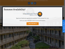 Tablet Screenshot of maplehurstparkapts.com